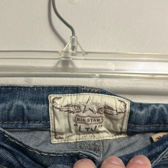 Big Star Liv bootcut distressed denim jeans low rise 27XXL extra long - Picture 4 of 8